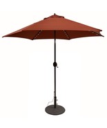 Tropishade Tropilight LED Lighted 9 ft Bronze Aluminum Market Umbrella w... - £86.82 GBP