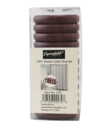 12 Piece Shower Curtain Ring Set Burgundy - $10.74 CAD