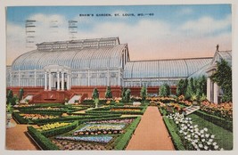 Shaw&#39;s Italian Gardens St Louis,Missouri Linen Postcard Posted 1942 - £12.54 GBP