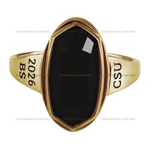 Personalized University Gift Women&#39;s Grace Essence Class Ring Yellow Gold Alloy - £97.13 GBP