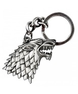 The Game of Thrones Stark Silver Wolf Keychain Charm - £11.79 GBP