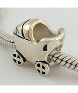 Authentic Chamilia Baby Carriage Buggy Sterling Silver Bead Charm Ga-61,... - $366.69 MXN