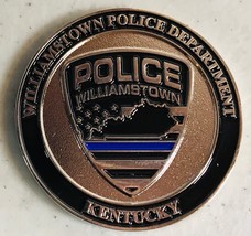 Williamstown Kentucky Police Department - Challenge Coin - Chrome, Black, Blue - £26.01 GBP