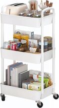 Multi-Functional 3-Tier Rolling Cart with Lockable Wheels for Seamless S... - $56.38
