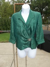 ALEX EVENINGS GREEN SHEEN JACKET PM - $17.99