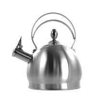 MegaChef 2.8 Liter Round Stovetop Whistling Kettle in Brushed Silver - £46.89 GBP