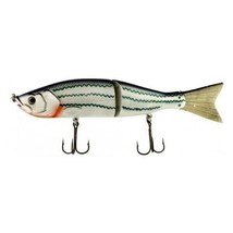 Casting Plug Hard Bait Swim Bait Split Soft Tail 6.5 Inch White/Blue Stripe - £6.26 GBP