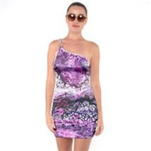 PURPLE Exclusive OriginalDesigner1SHOULDER RING BODYCON DRESS Size:Med10... - $37.91