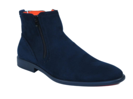 Men&#39;s TAYNO Chelsea Chukka Soft Micro Suede Zip up Boot Coupe S Navy - $79.99