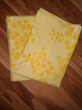 2 Vintage Standard Springmaid Mariposa Butterfly Pillowcases Yellow Whit... - $18.76