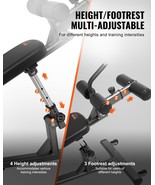 VEVOR Sit Up Bench Curved Ab Bench 4 Adjustable Height Reverse Crunch Ha... - €164,33 EUR