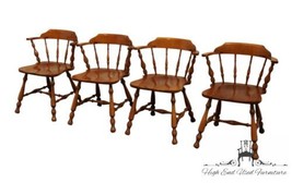Set of 4 ETHAN ALLEN Solid Hard Rock Maple Colonial Early American Comb Back ... - £1,918.44 GBP