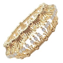 Tiffany &amp; Co Jean Schlumberger 18k Yellow Gold Platinum Diamond Hands Bracelet - $65,000.00