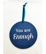 Blue You Are Enough Inspirational Hanging Sign Ornament Decoration - Off... - £4.68 GBP