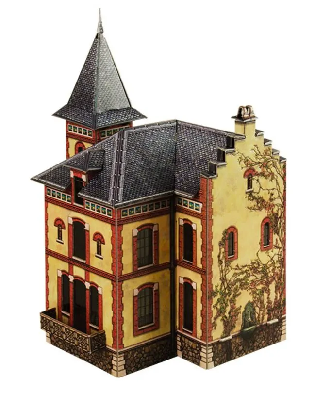 DIY 3D Victorian Villa Model Kit 1:87 Scale Cardboard House Architecture... - $391.65 MXN