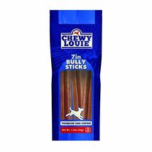 CHEWY LOUIE 7&quot; 3 Count 1pk Bully Sticks - 100% Beef Treat, No Artificial Preserv - £12.77 GBP