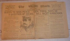 New York World Newspaper, July 13, 1898 - Queen to Seek Peace - £15.25 GBP