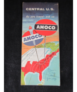 service station map 1959 Central US Road AMOCO OIL GAS rare! 50&#39;s - $11.49