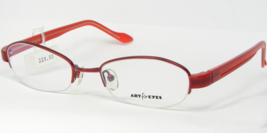 Vintage Munic Eyewear Art For Eyes AE80 02 Cherry Red Eyeglasses 50-19-130mm - £59.89 GBP