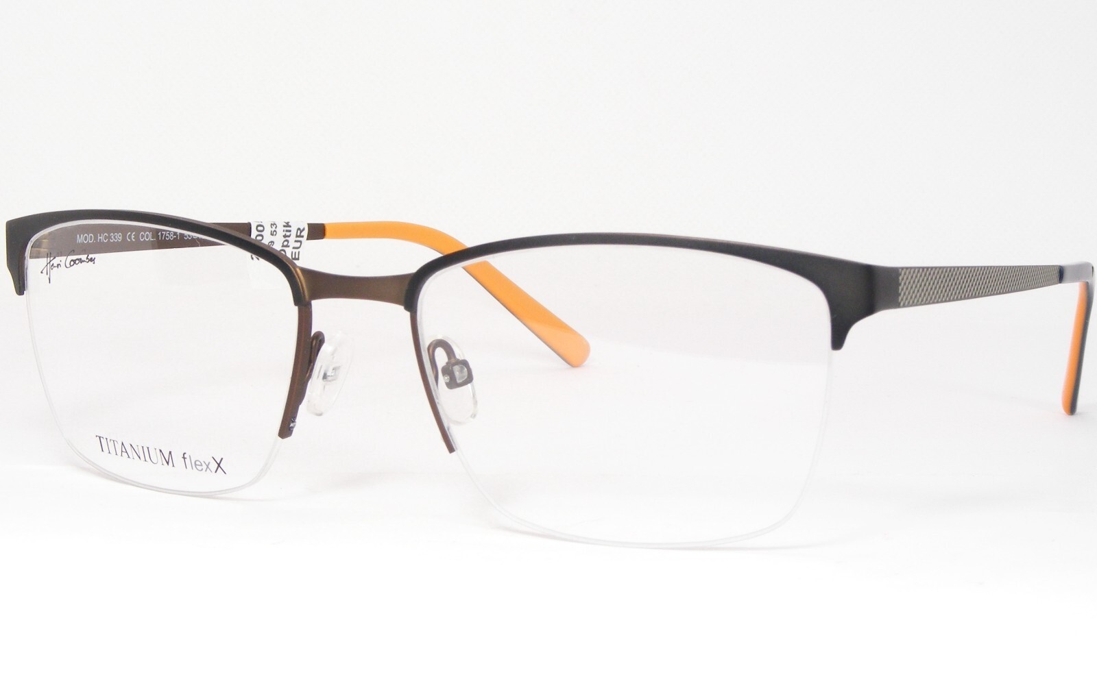 Henri Coombes Par Rohm HC 339 1758-1 Lunettes Marron Bronze Titane 53-18... - $96.04