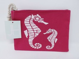 JHind Design Canvas Seahorse Zippered Pouch Bag - £10.35 GBP