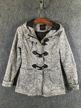 YOKI Jacket/Coat Womens Size Small Gray/White Hooded Hoock &amp; Loop - £15.43 GBP