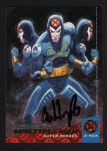 Bo Hampton SIGNED 1994 Marvel Fleer Flair X-Men Art Card ~ Multiple Man - $287.53 MXN