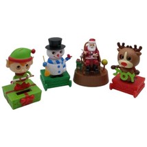 Solar Powered Dancing Bobblehead Christmas Figures Lot/4 Santa Elf Snowman READ* - £6.24 GBP