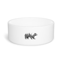 Bear Forest Custom Pet Bowl: Ceramic Personalized Feed Time for Your Furry Frien - £38.93 GBP