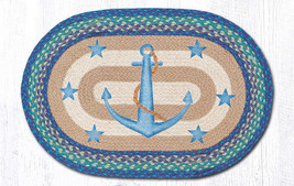 Earth Rugs OP-433 Anchor Stars Oval Patch 20&quot; x 30&quot; - £39.56 GBP