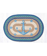 Earth Rugs OP-433 Anchor Stars Oval Patch 20&quot; x 30&quot; - £38.91 GBP