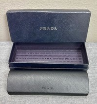 PRADA Black Hard Glasses Case Holder With Box - £15.56 GBP
