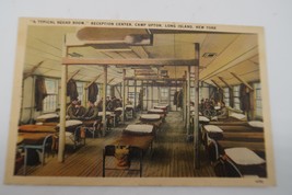 Vtg NY Camp Upton Long Island 1943 Postcard Squad Room Army Soldiers US ... - $9.99
