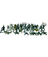 Vintage Tim-Mee Toy Soldiers Green Army Men 60mm Plastic ~ Mix Lot Of 39 - $28.66