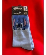 Disney Lilo &amp; Stitch Adult 9-13 Blue Graphic Novelty Crew Socks Combine ... - $178.19 MXN