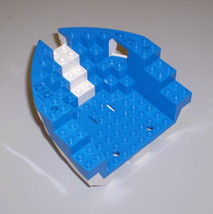 Used Lego Blue &amp; White Boat Base Bow 12 x 12 x 5 &amp; 1/3 Pirate Ship 6051cx2 - £14.34 GBP