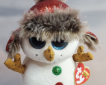 TY Beanie Boos Plush Buttons Snowman 6 in Ty Heart Tags DOB Dec 6 Christmas - $10.84