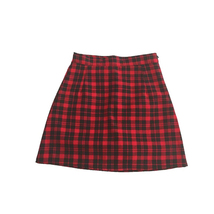 Red and Black Plaid Skirt Women Girl Plaid Skirt-School Mini Red Plaid Skirt image 4
