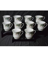 Set Of 10 Coffee Tea Cups Holly And Berries Pattern - Christmas Holidays... - €17,48 EUR