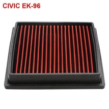 High Flow Power Performance Panel Air Filter Intake for Honda Civic Ek-9... - £44.29 GBP