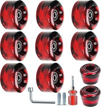 Nezylaf 8 Pack 32 X 58 Mm, 82A Quad Roller Skate Wheels With Bearing Ins... - £35.16 GBP