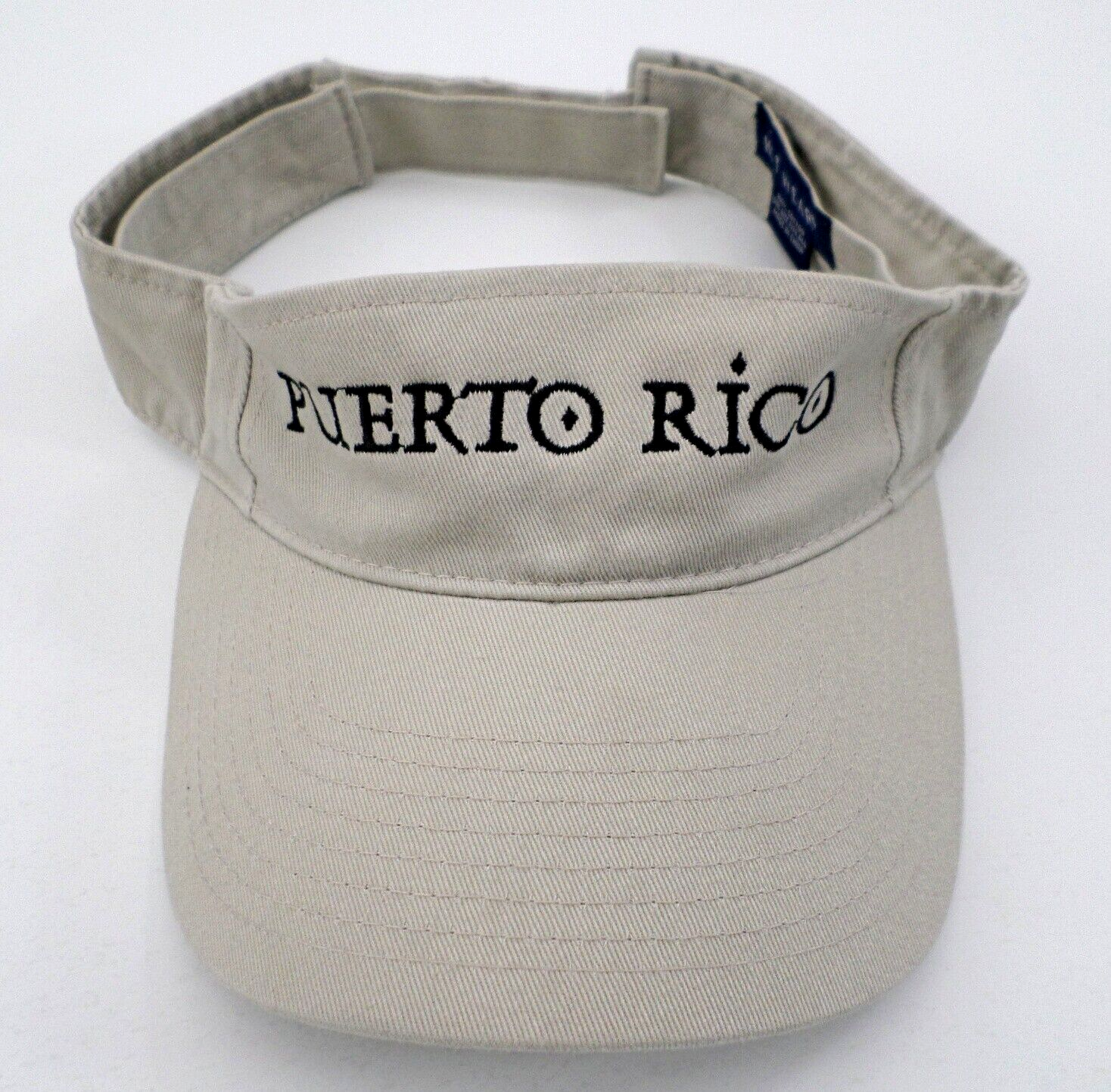 Embroidered PUERTO RICO Spell-Out Adjustable Strapback Hit Wear Visor - $9.85