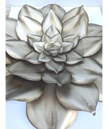 Metal Magnolia Flower Sculpture Wall Art Deco 3D X Large Farmhouse Cotta... - £98.29 GBP