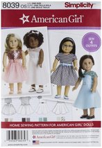 Simplicity Patterns American Girl Doll Clothes for 18 Inch Doll Size: Os (One Si - £14.53 GBP