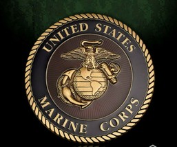 United States Marine Corps Ega Adhesive 3&quot; Medallion Challenge Coin - £31.97 GBP