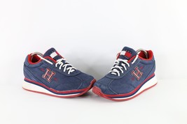 Vtg 90s Tommy Hilfiger Womens 10 Distressed Denim Chunky Platform Shoes Sneakers - £87.00 GBP