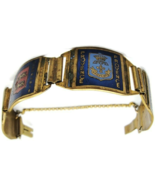 Story Panel Bracelet French Brass Vintage - £117.31 GBP
