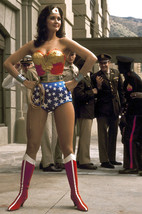 Lynda Carter in Wonder Woman Hands on Hips by Military Men 18x24 Poster - £18.78 GBP
