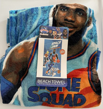 Space Jam Tune Squad Lebron James Beach Towel New Basketball Theme 28&quot; x 58&quot; - £11.00 GBP