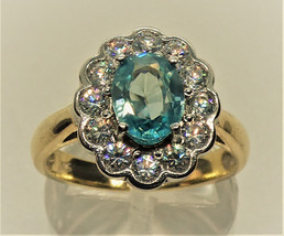 Ladies Blue Zircon Ring - £63.35 GBP